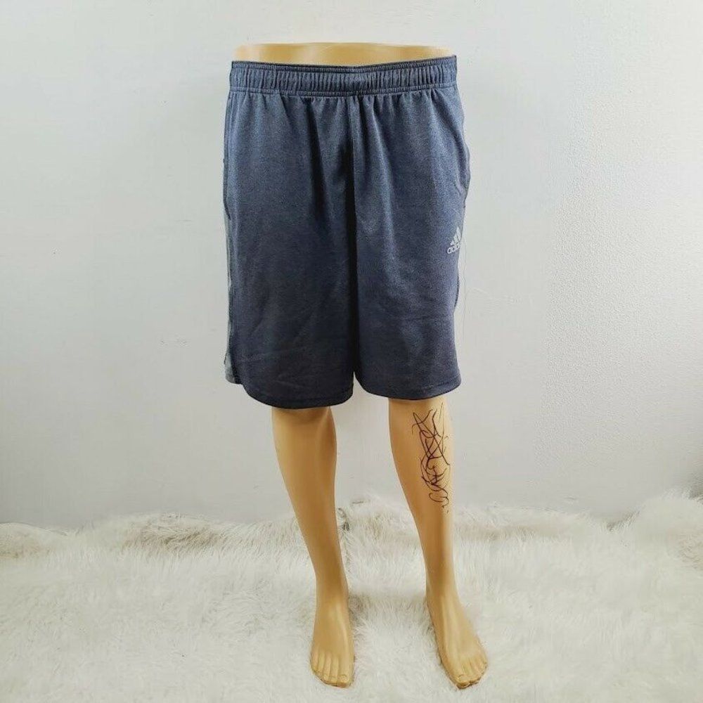 Adidas Mens Blue Climacool Elastic Waist Pull On‎ Activewear Shorts Size Large